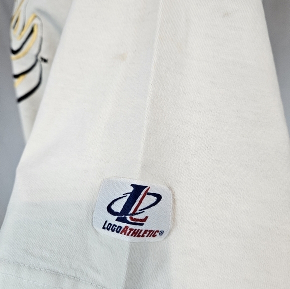 Vintage Logo Athletic Embroidered Pittsburgh Steelers Tee-Shirt Size‎ Medium Q47 - Picture 7 of 12